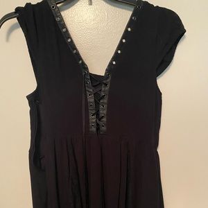 Black mid length dress